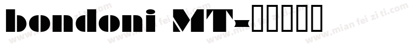bondoni MT字体转换